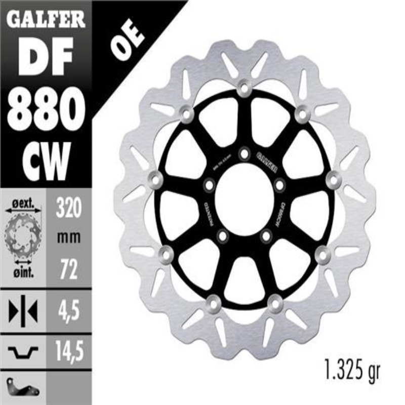 Disco freno delantero flotante Galfer DF880CW OE